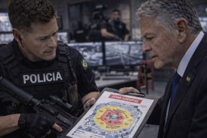 Ernesto Kenji Igarashi explica o uso de camadas de segurança na proteção de dignitários.