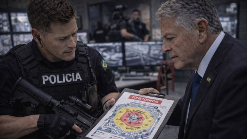 Ernesto Kenji Igarashi explica o uso de camadas de segurança na proteção de dignitários.